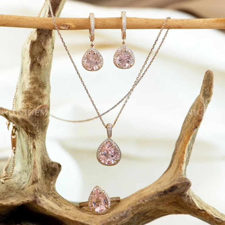 Bộ Trang Sức Đá Morganite