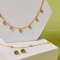 bo trang suc da quy thien nhien peridot xanh la