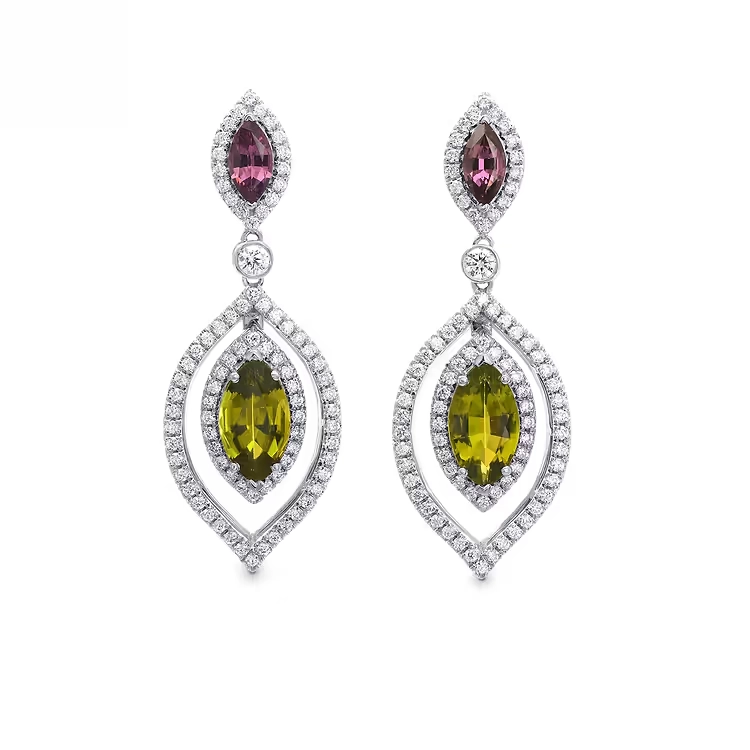 Bông Tai Đá Tourmaline