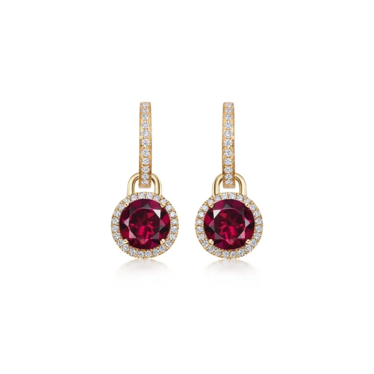 Bông Tai Đá Garnet