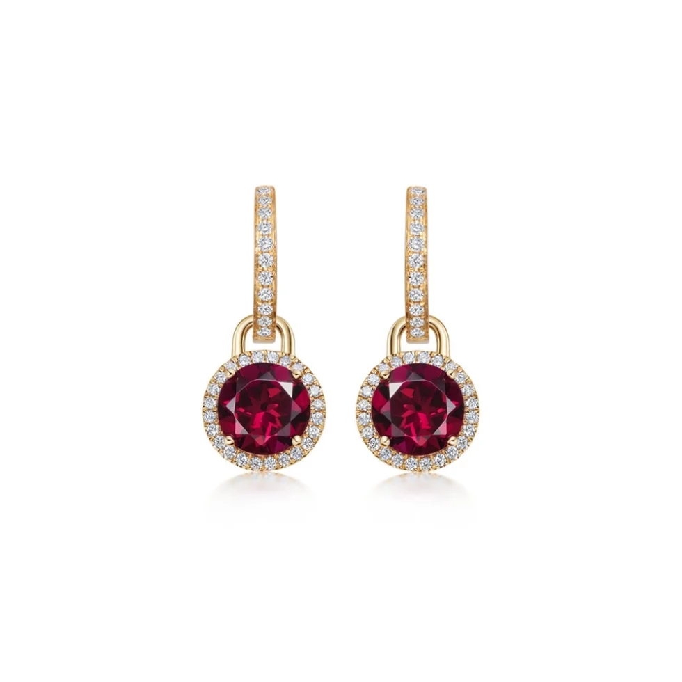 bong tai da quy thien nhien garnet do