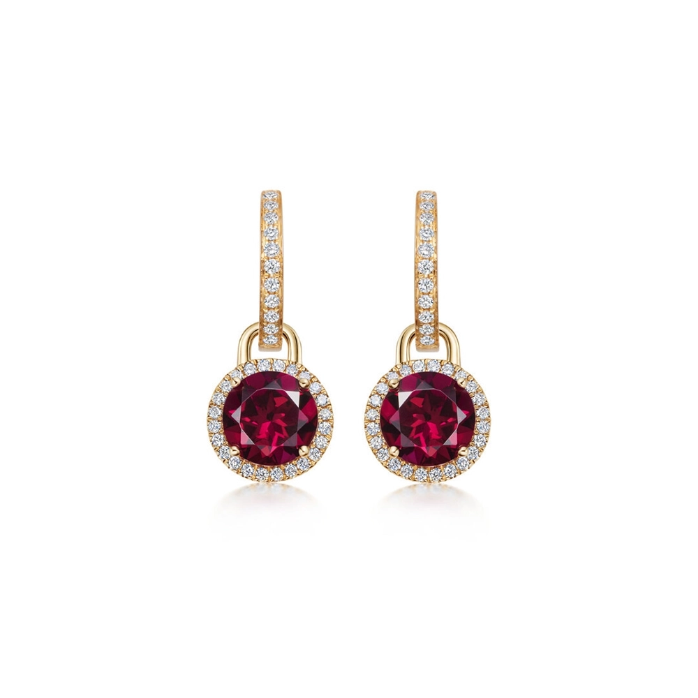 Bông Tai Đá Garnet