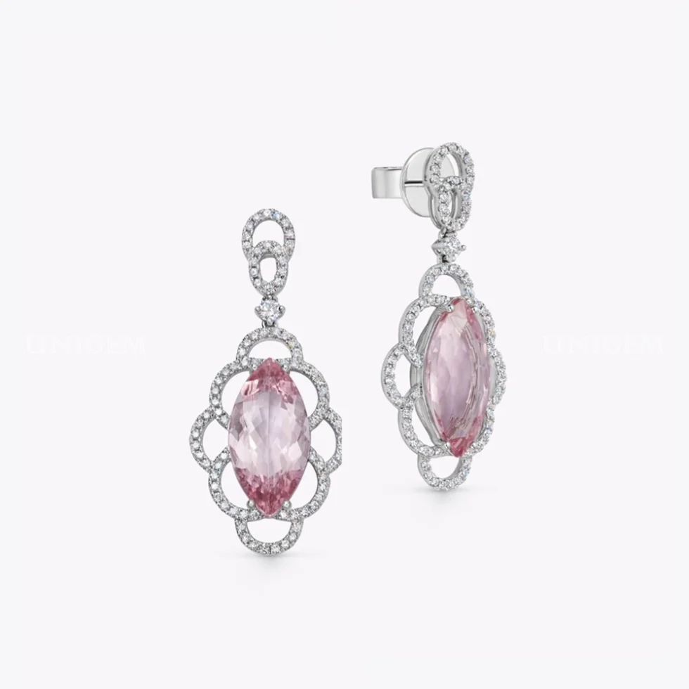 bong tai da quy thien nhien morganite pear