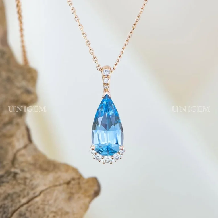 Dây Chuyền Đá Aquamarine