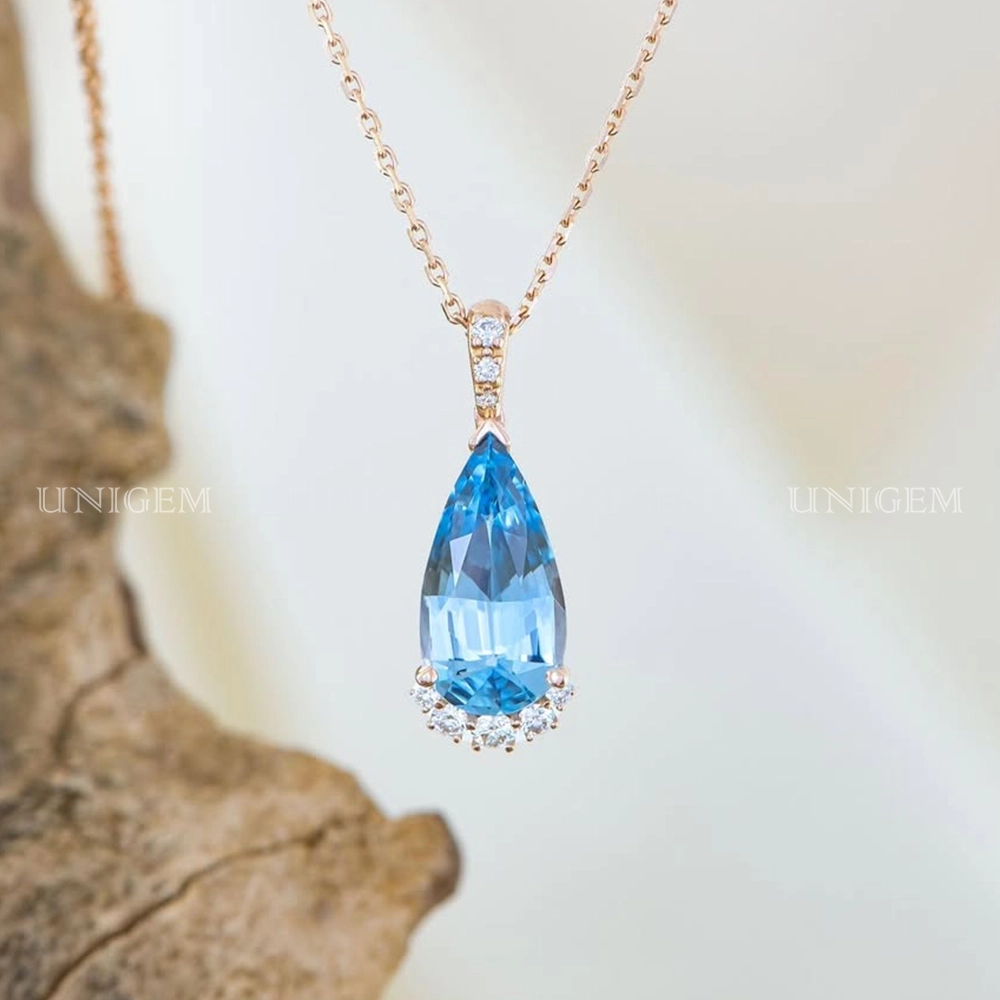 Dây Chuyền Đá Aquamarine