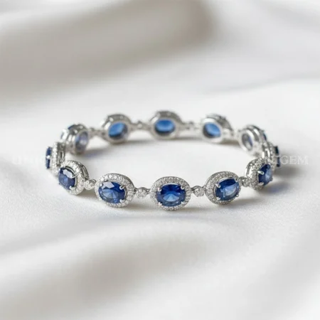Lắc Tay Đá Blue Sapphire