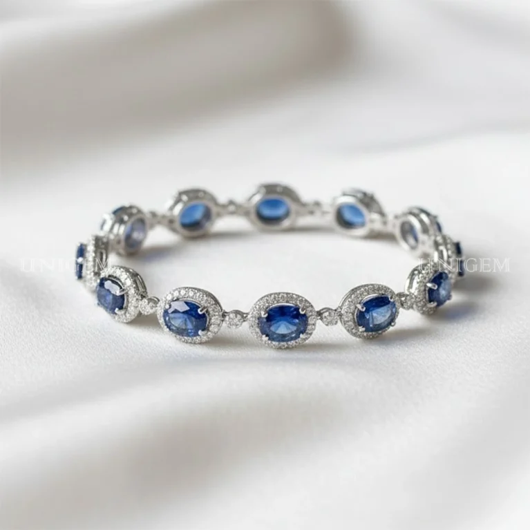 Lắc Tay Đá Blue Sapphire