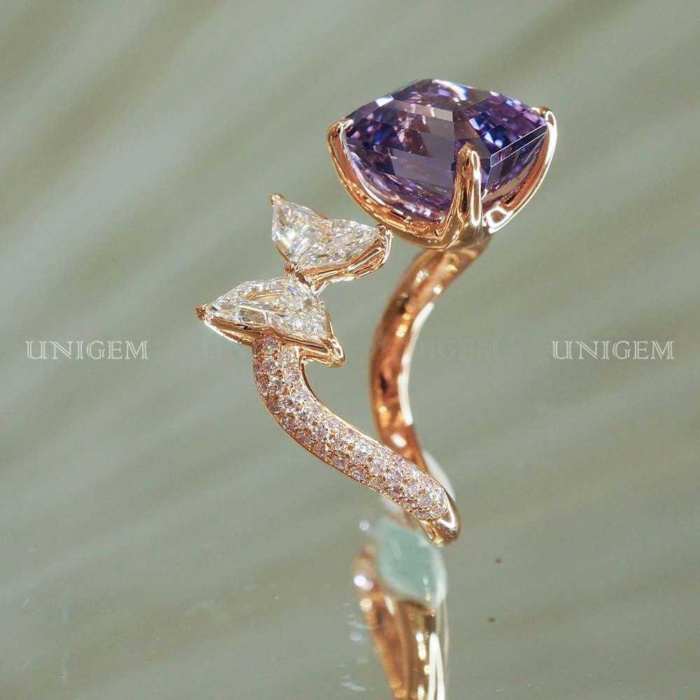 Nhẫn Đá Amethyst Tím