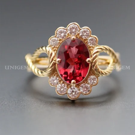 Nhẫn Đá Garnet Đỏ