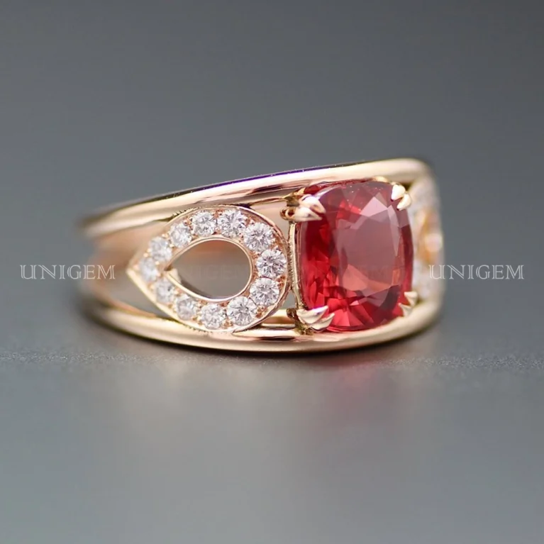 Nhẫn Đá Garnet Đỏ