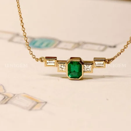 Dây Chuyền Đá Emerald Ngọc Lục Bảo