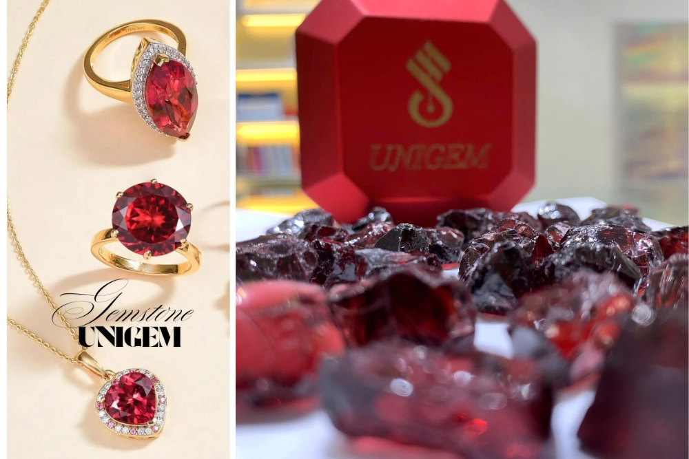 bo trang suc da garnet do thien nhien unigem