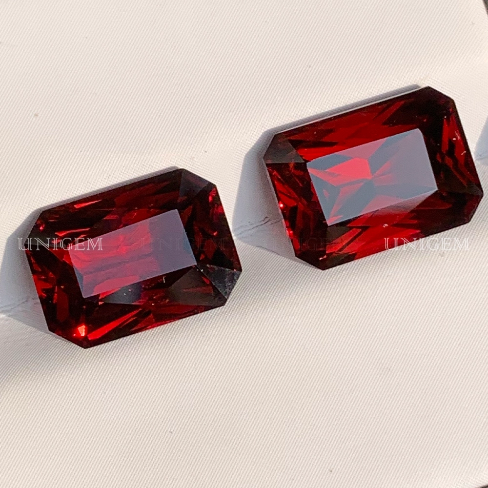 Cặp Đá Garnet Đỏ 7.8ct