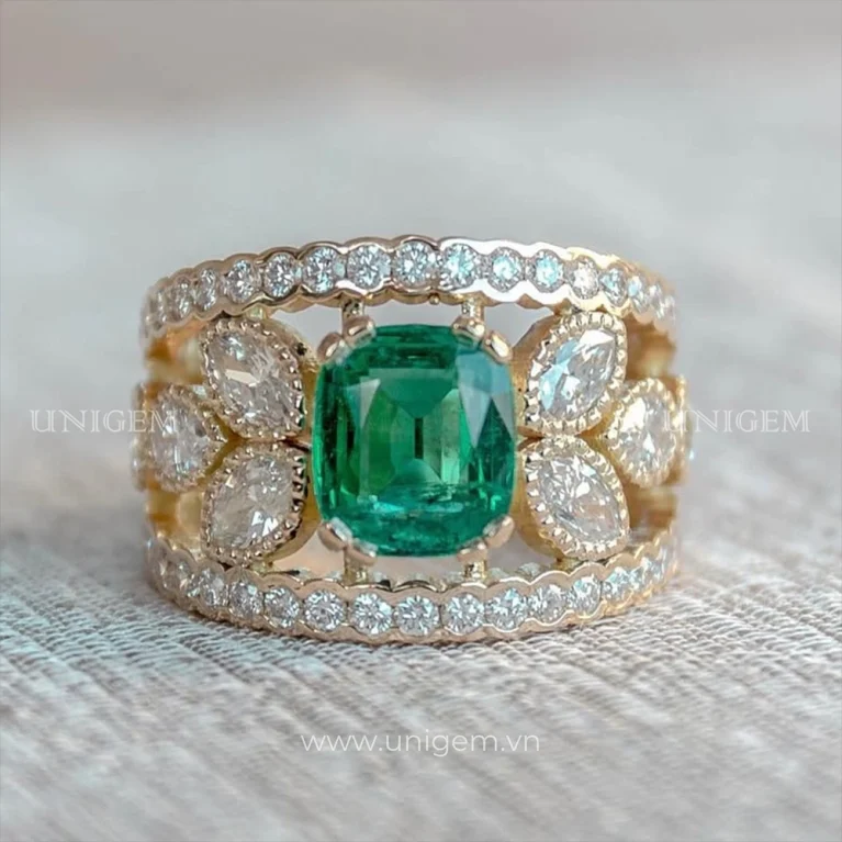 Nhẫn Đá Emerald Ngọc Lục Bảo
